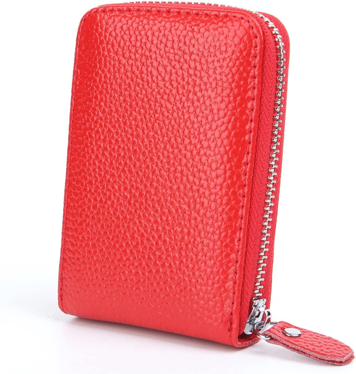 Creditcardhouder, leer, ritssluiting