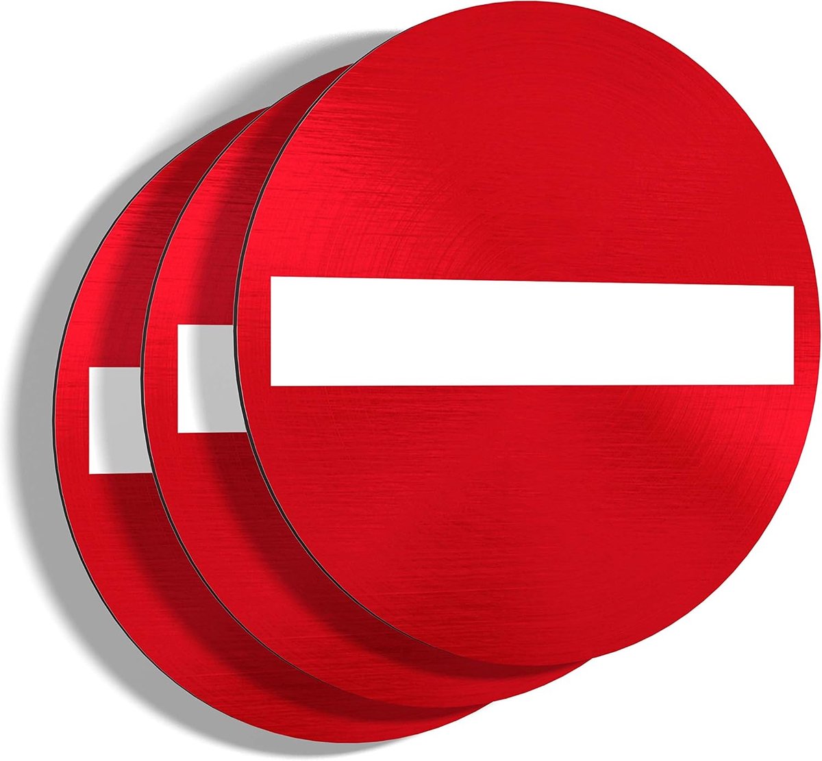 Stijf, opschrift verboden, toegang verboden, particuliere eigenaar, 3 stuks, voor palen, muur, garagedeur, zeer robuust, aluminium (geen PVC) - 20 cm