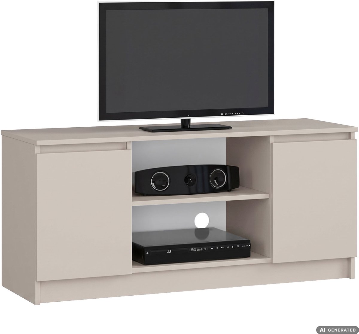 Akord TV-meubel / Kasjmier / 120 cm / 2 Deuren / 2 Planken / 120 x 40 x 55 cm