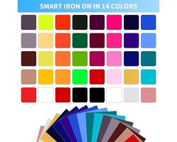 Iron On voor Cri-cut Joy xtra, 24 x30,5cm plotterfolie, textiel, vinyl met warmteoverdracht, flexfolie-rollen voor kleding, strijkfolie, voor T-shirts en meer stoffen, doe-het-zelf