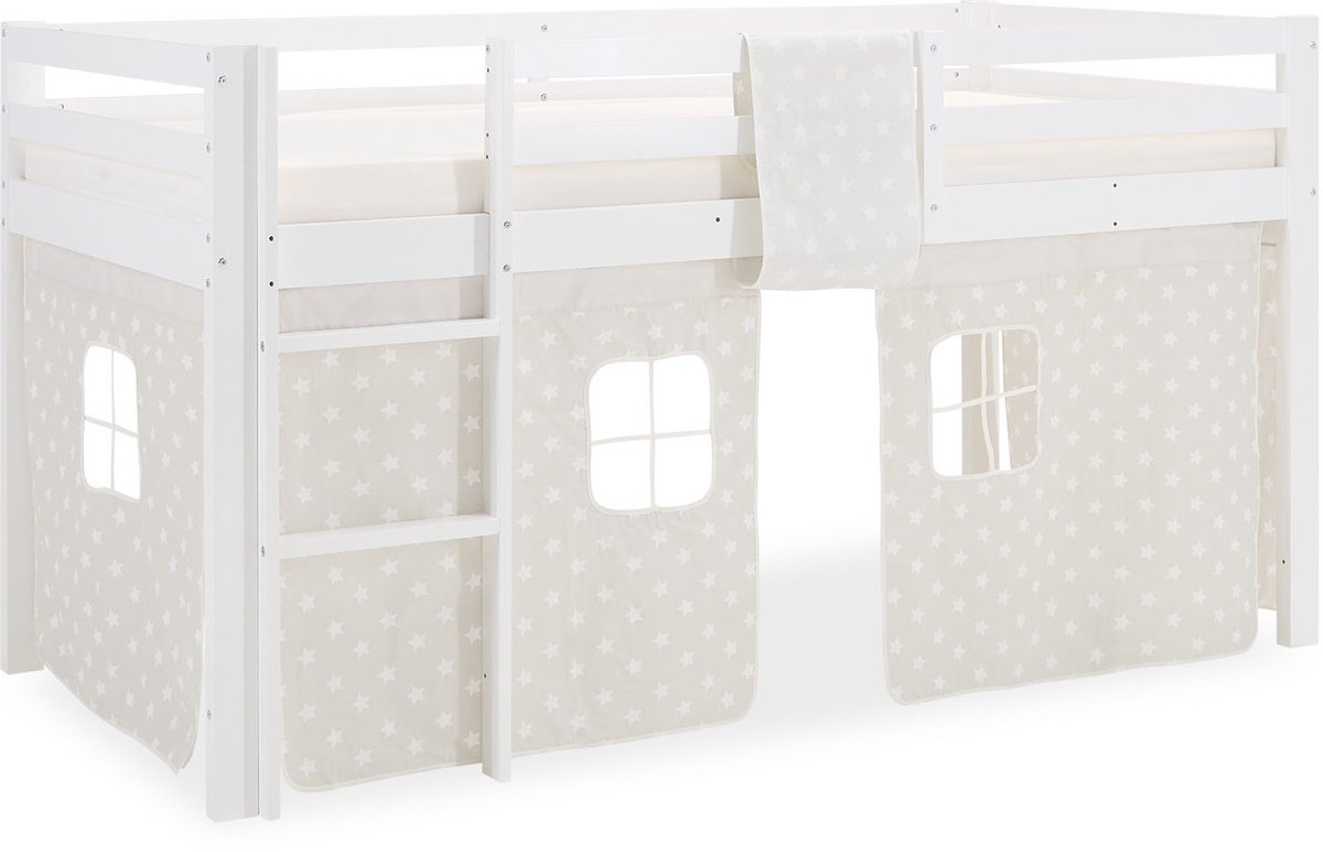Homestyle4u Hoogslaper - 90x200 cm - Wit