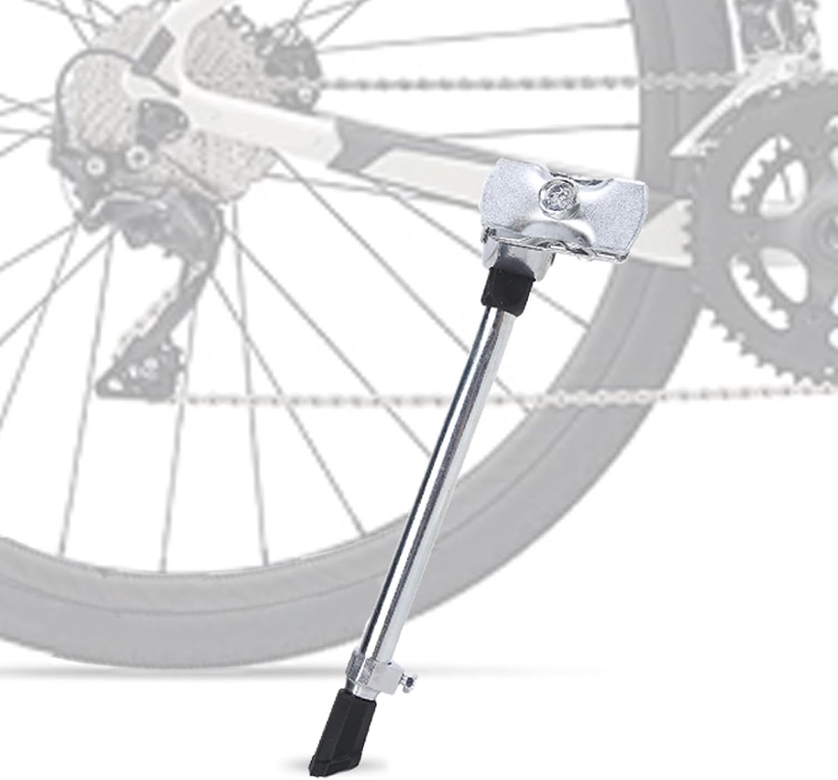 Verstelbare aluminium fietsstandaard voor fietsstandaards voor 24-27 inch racefietsen(Zilver)