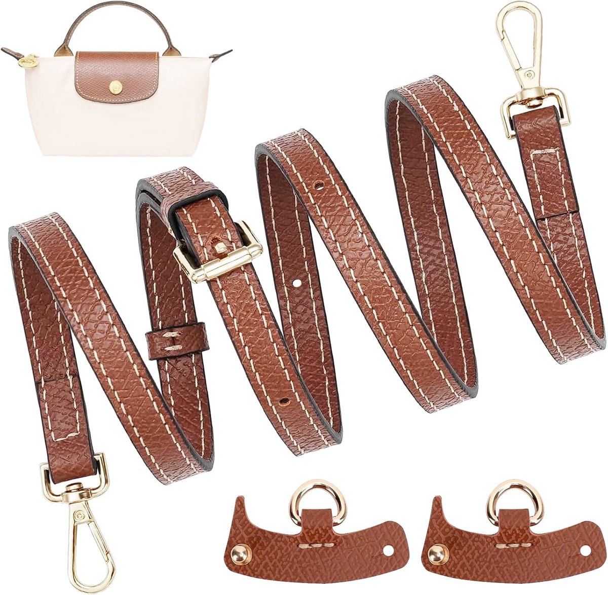 Replacement Strap for Handbag, Adjustable Shoulder Strap for Handbags, Leather Strap for Women, Crossbody Handbag - ShopVlot