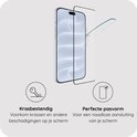 Krasbestendige screenprotector met perfecte pasvorm voor iPhone.