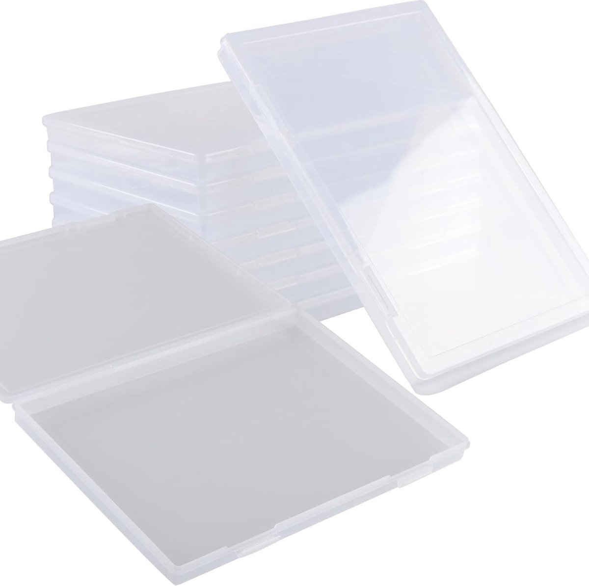 Set van 8 Doorzichtige A4 Plastic Documentendozen, Opbergdozen voor Papier en Scrapbook, Ideaal voor Tijdschriften en Documenten, 30.5 x 22.3 cm