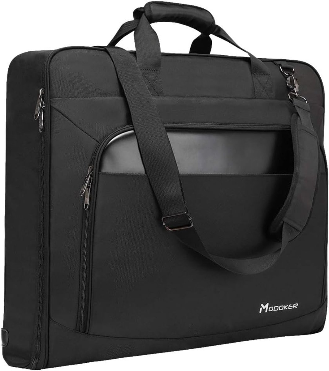 Modoker Suit Luggage Garment Bag with Shoulder Strap, Suit Carry on Bag Hanging Suitcase Clothing Bags for Men Women - ShopVlot