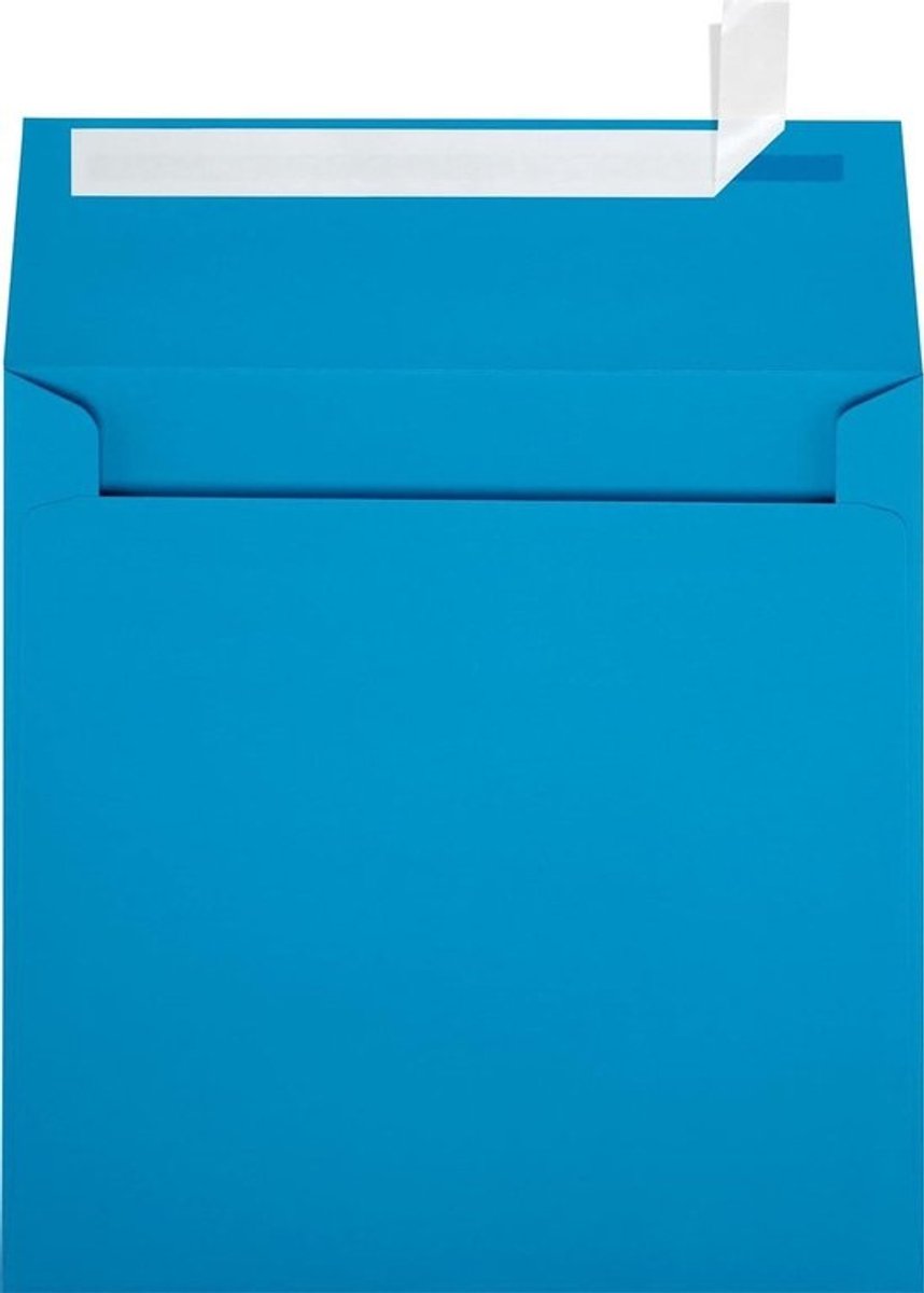 Vierkante enveloppen - Uitnodigingsenveloppen - Voor het versturen van kaarten - Peel & Press-sluiting - 6 x 6 inch - Zwembadblauw
