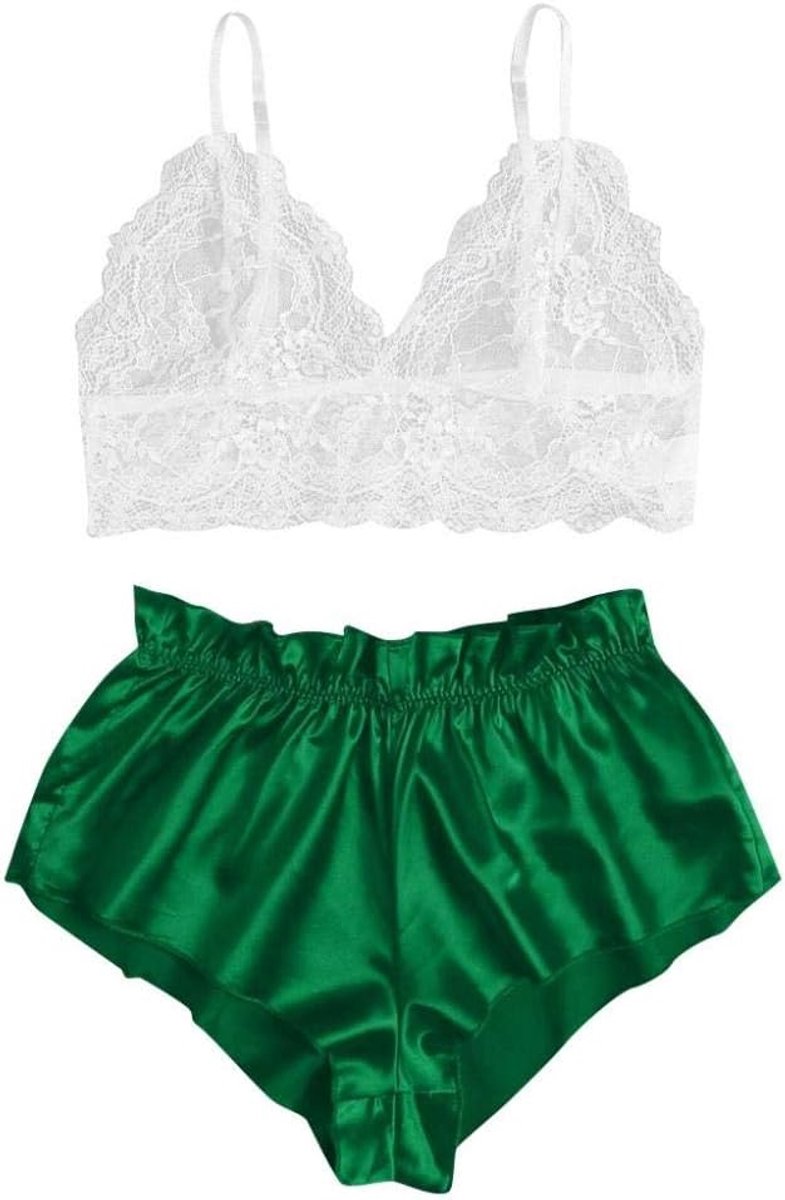 Babydolls, nachtjaponnen & negligés Vrouwen Sexy Lingerie Porno Verleiding Beha Slips Ondergoed Erotische Nachtkleding Satijn Kant Hol Kostuum