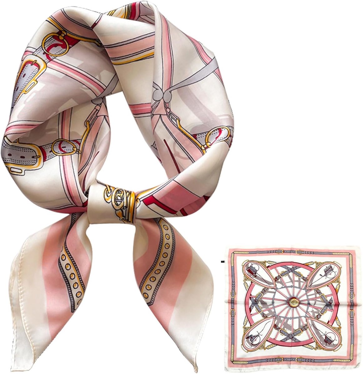 Sjaal voor dames, lichte zijden sjaal, bandana, halsdoek, hoofddoek, elegante sjaal, cadeau voor vrouwen