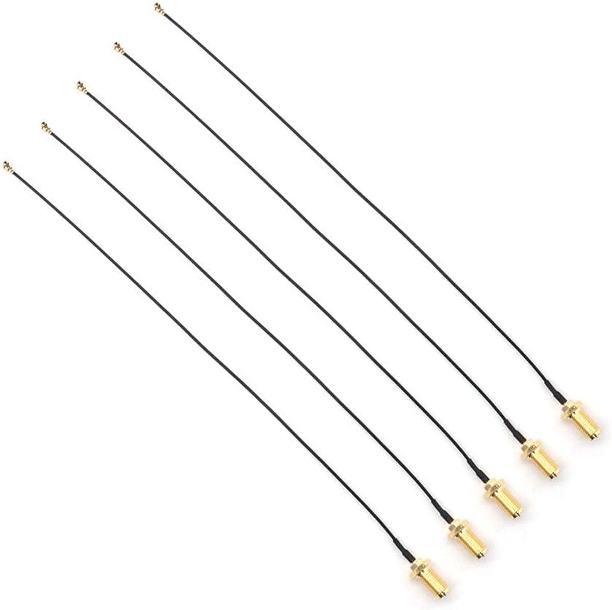 5 stuks U.FL naar SMA (omgekeerde polariteit) 20cm - IPX/SMA WiFi/FPV-adapterkabel - Buitenspiraal met binnennaald
