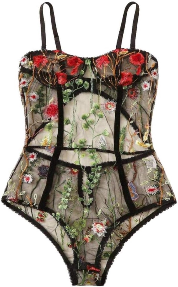 Vrouwelijke Plus Size Sexy Lingerie Kanten Beha Ondergoed Borduren Erotische Porno Transparante Sex Vrouwen Kostuums Nachtkleding