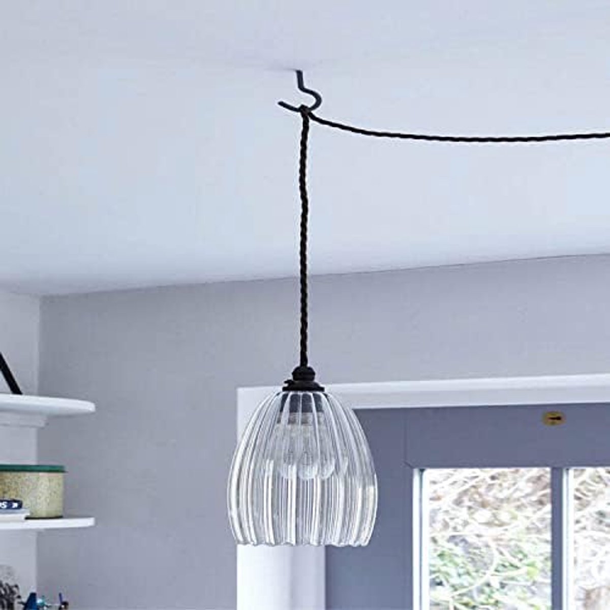 4.5X35mm C-vormige haakschroeven (pak van 25), bekerhaken,M4.5 oogschroef, muurhanger met open lus, inschroefbare zelftappende plafondbevestigingen voor led-verlichting, kerstversiering, planten