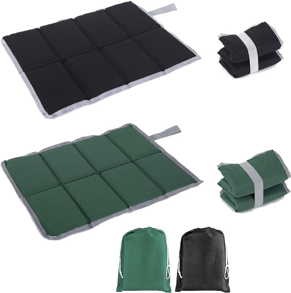 2 stuks outdoor zitkussens opvouwbaar outdoor zitkussen weerbestendig zitkussen wandelkussen thermisch opvouwbaar
