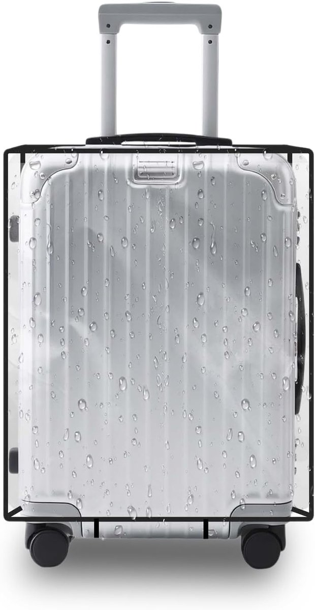Kofferhoezen, beschermende bagagehoes, wasbaar en herbruikbaar, waterdicht pvc, elastisch polyester voor middelgrote en grote koffers, 30, transparant, 20", 22"-24", 28", 29"-32