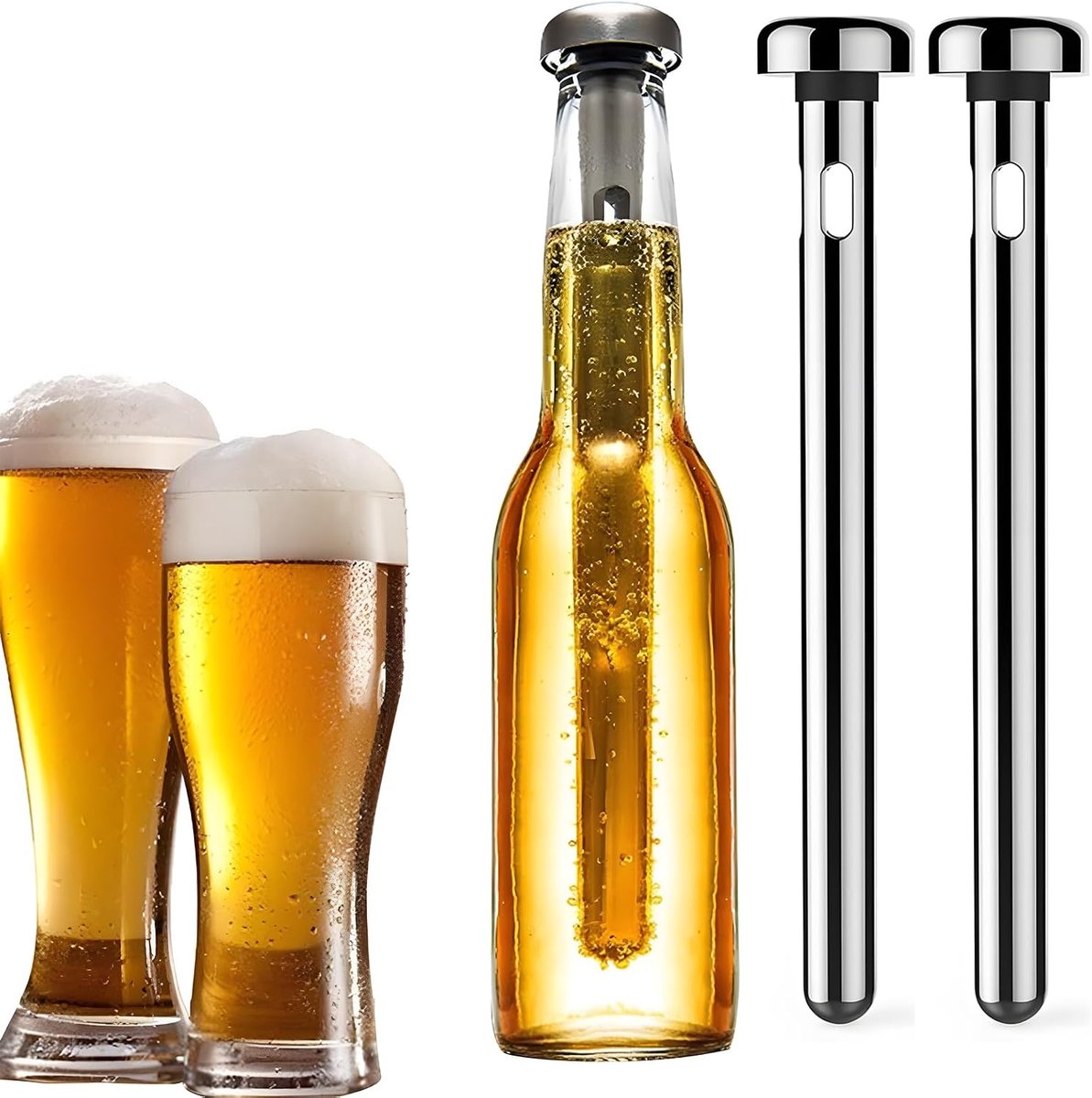 wijnkoeler roestvrij staal - elegante uitstraling - geïntegreerde schenktuit - ideaal voor wijn en bier - ShopVlot