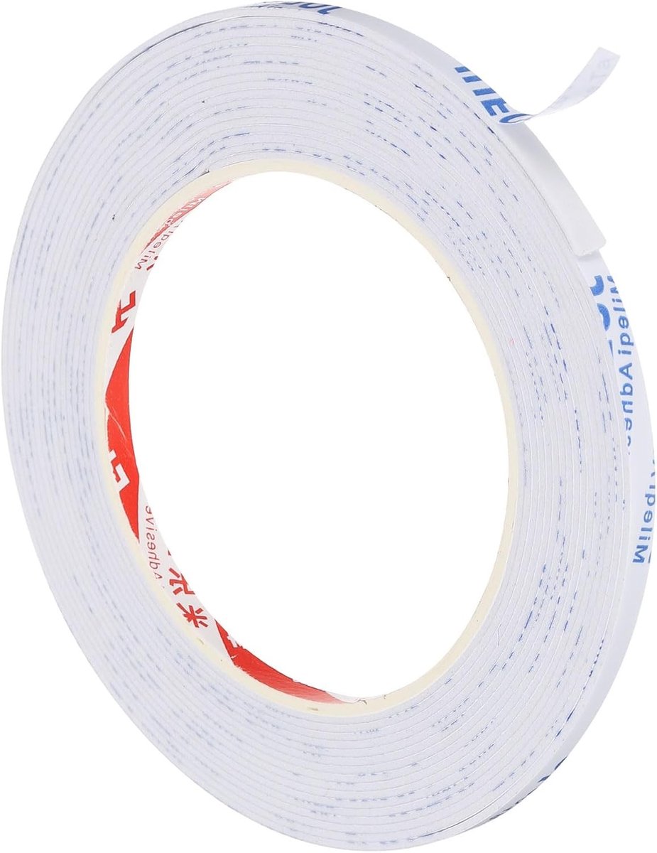 Foam Sealing Tape 5mm Breed, 1mm Dikte, Enkele Isolatieband voor Deuren en Ramen, Geluids- en Temperatuurisolatie, Wit