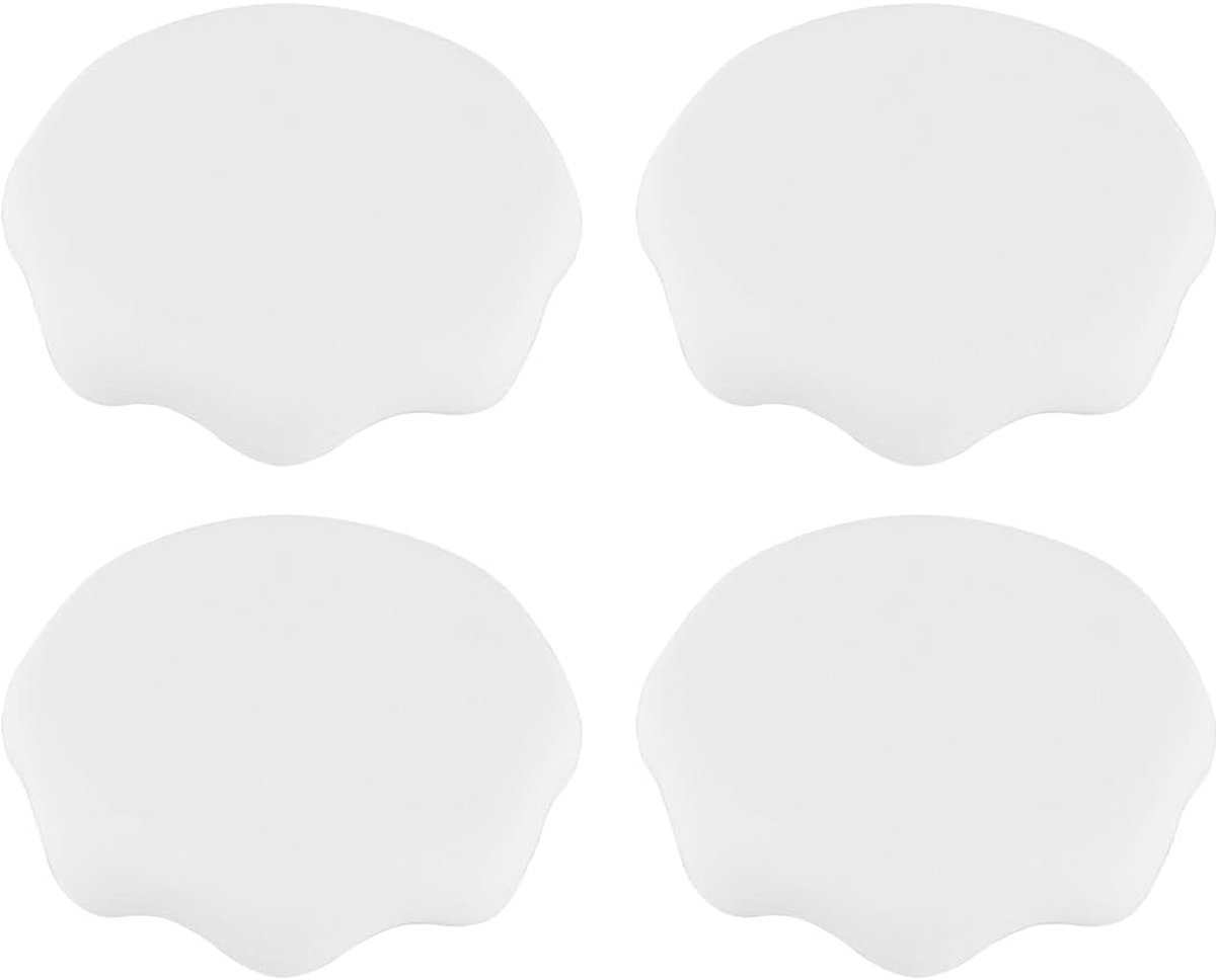 4 stuks witte siliconen bekerdeksels, stofdicht, lekvrij en warmte-isolerend bekerdeksel voor potten, glazen en kopjes, binnendiameter 9 cm