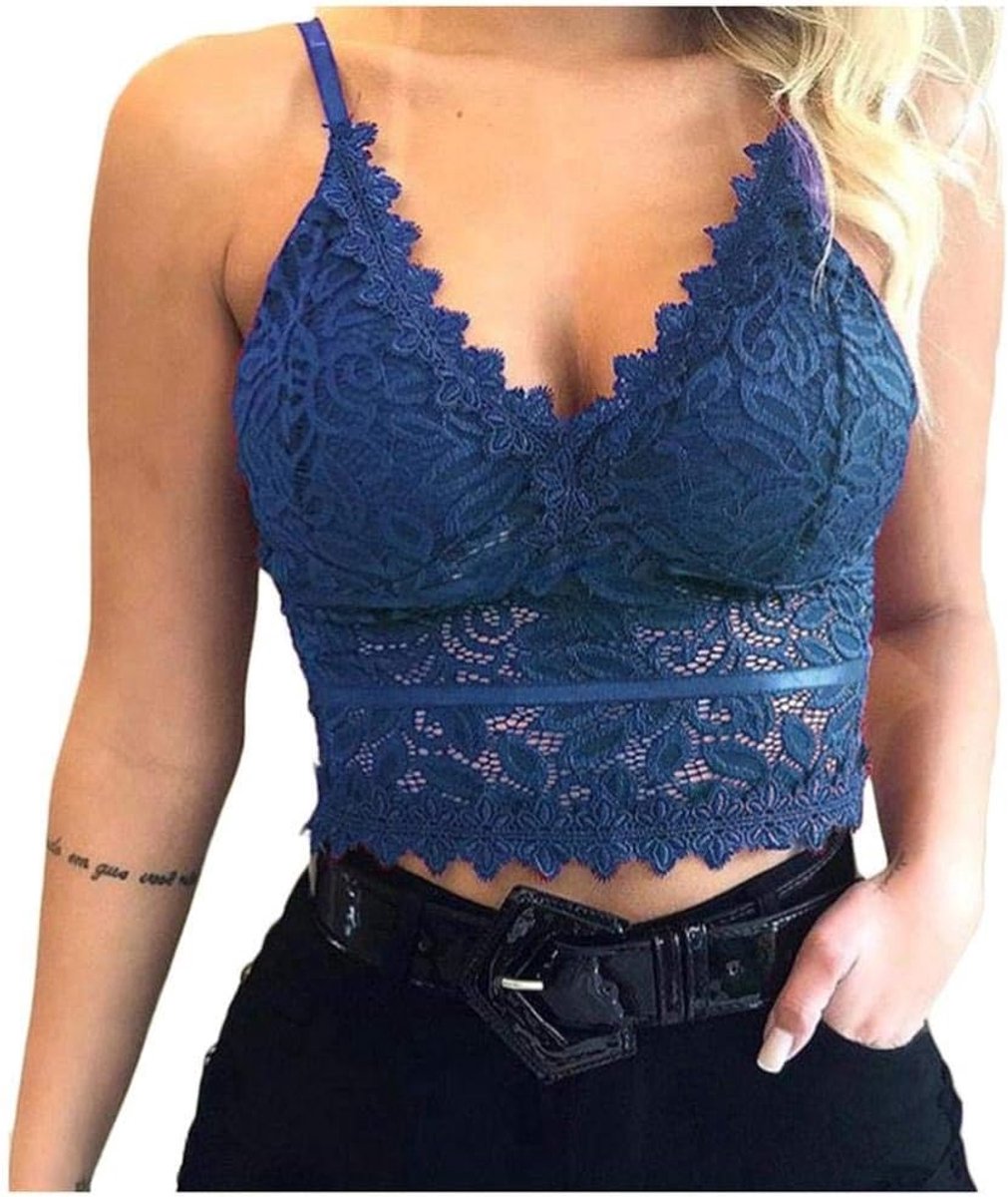 Nachtkleding kant lingerie sexy jurk met string voor damesVrouwen Sexy Vest Kant Crop Mouwloze Beha Lingerie Sexy V-hals Ondergoed Hemdje Vrouwen Lingerie Sexy