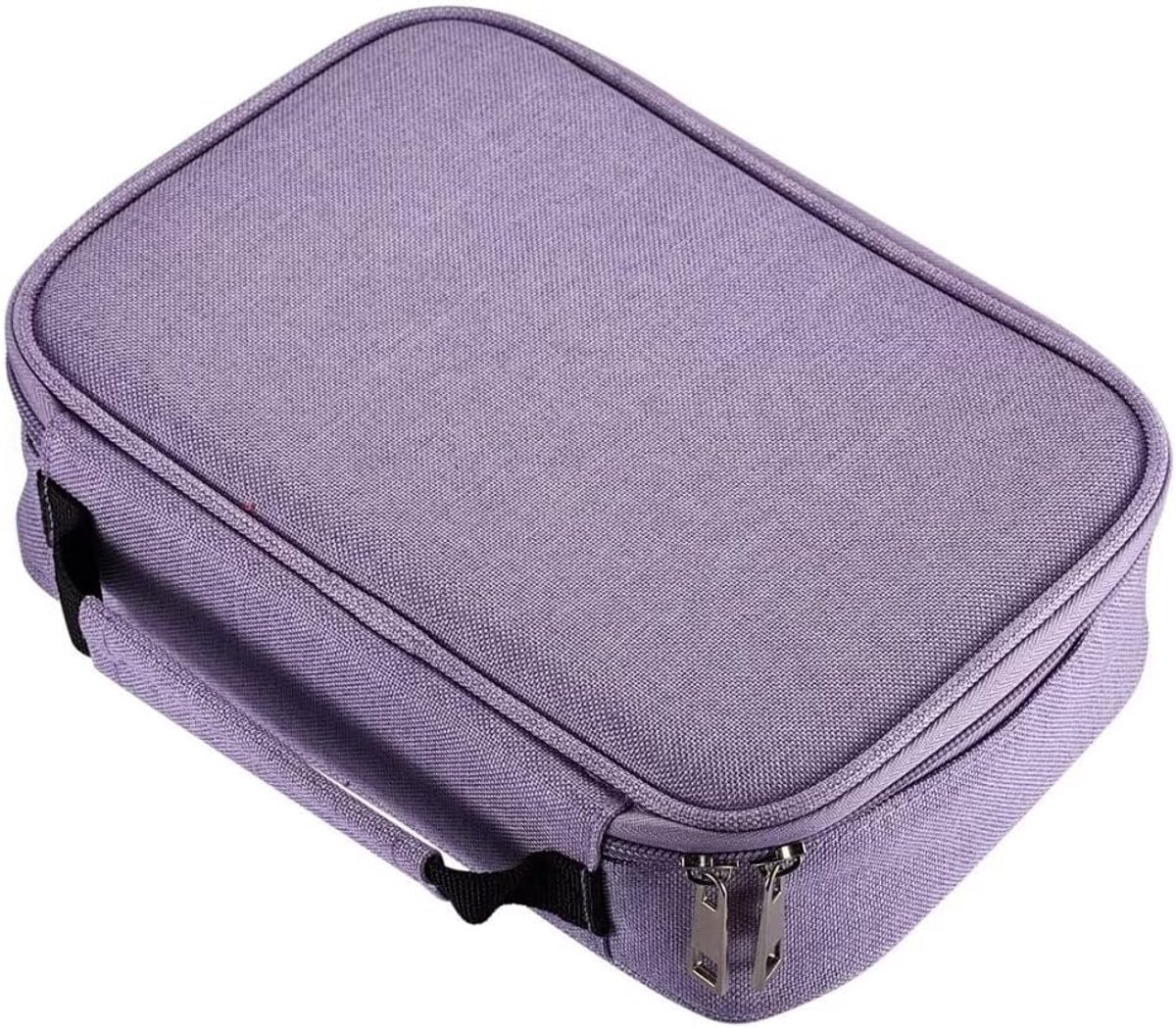 Case, 72 Slots Grote Capaciteit Potloden Cases Potloden Pouch Kleuren Potlodenhouder Organizer Stationaire Bag met Binnenvak met Rits voor Kleine Accessoires(Paars)