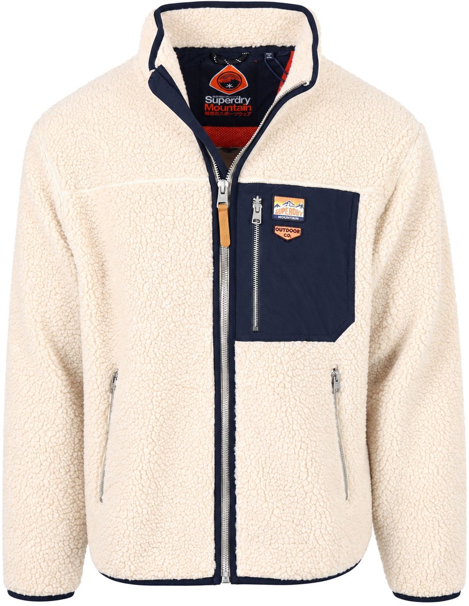 Superdry Jack Vintage Retro Fleece Off – Heren Wit