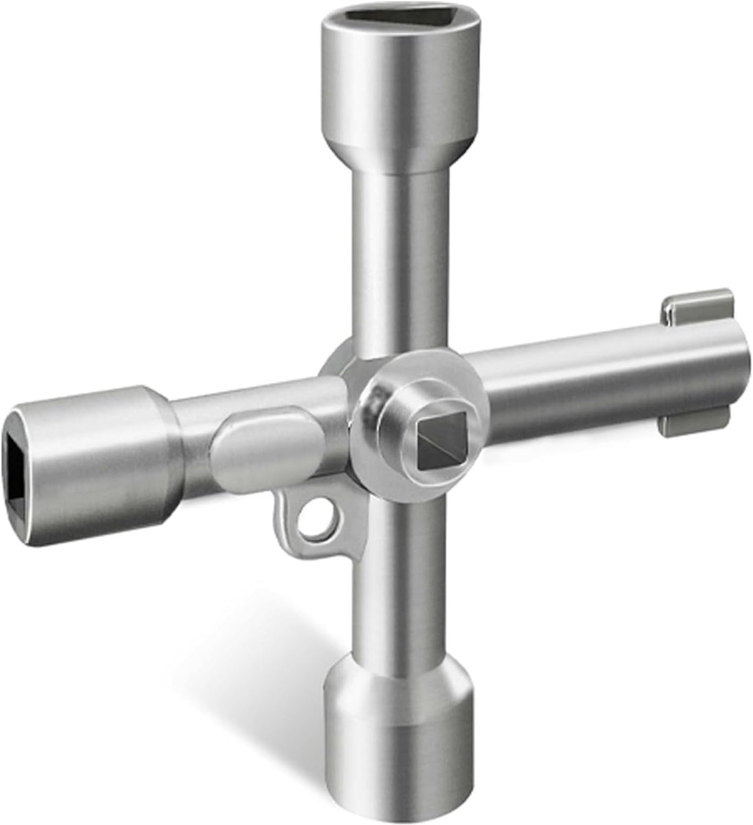 Dailygoods - Multifunctionele Sleutel - 4-Weg Sleutel voor Gas- en Watermeters - Compact en Handzaam - Ideaal voor Huishoudelijk Gebruik - Sleutel voo...