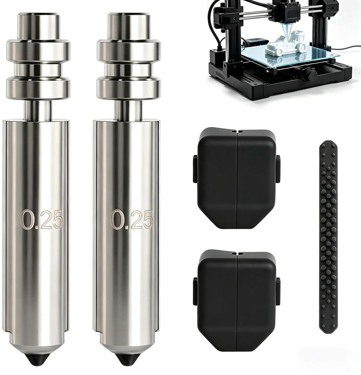 2 Pcs 0.25mm Tempered Steel Mouthpieces Kit for Kobra X and Silicone Cover for Kobra X Combo, Tempered Steel - ShopVlot
