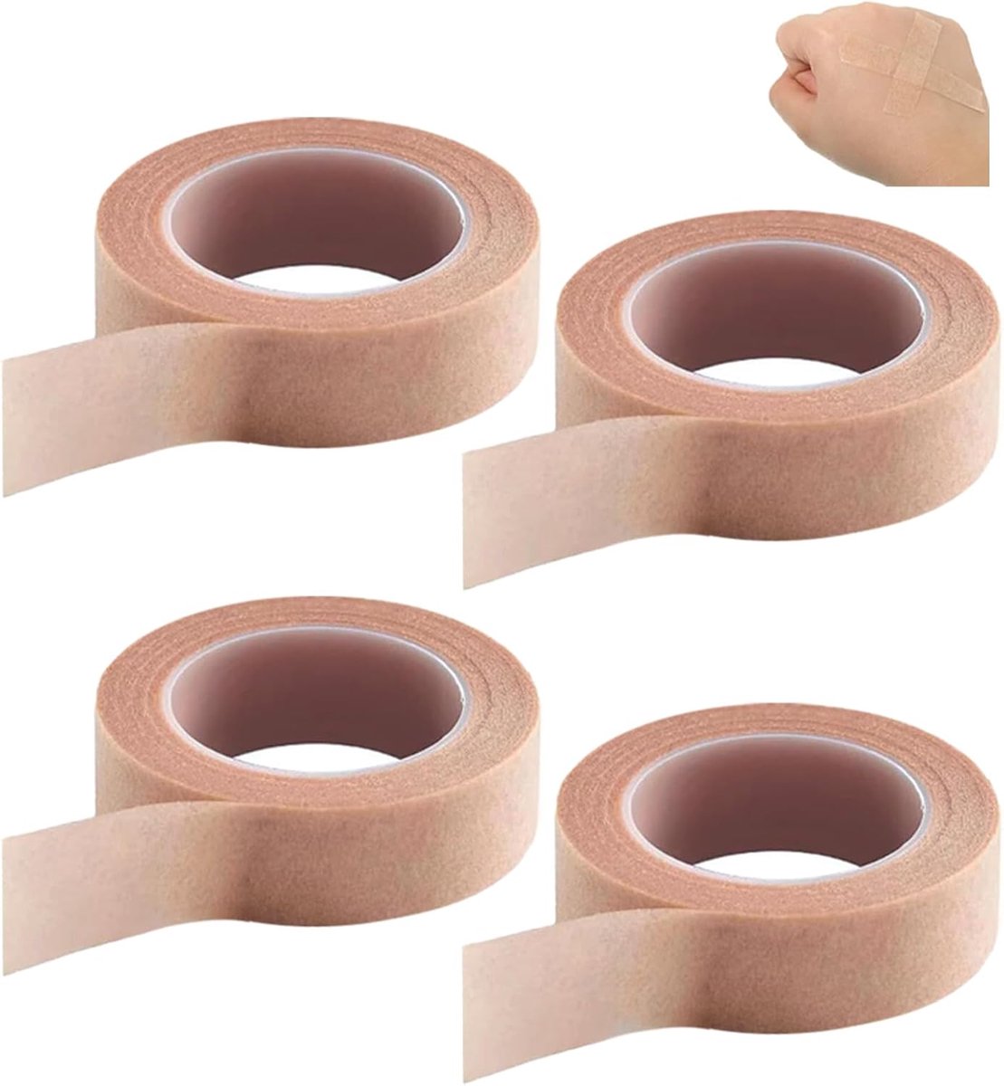 4 Rolls Micropore Tape, 12.5mm x 30ft, Breathable Adhesive Tape, Tearable, Adhesive Bandage, Breathable Tape, Skin - ShopVlot