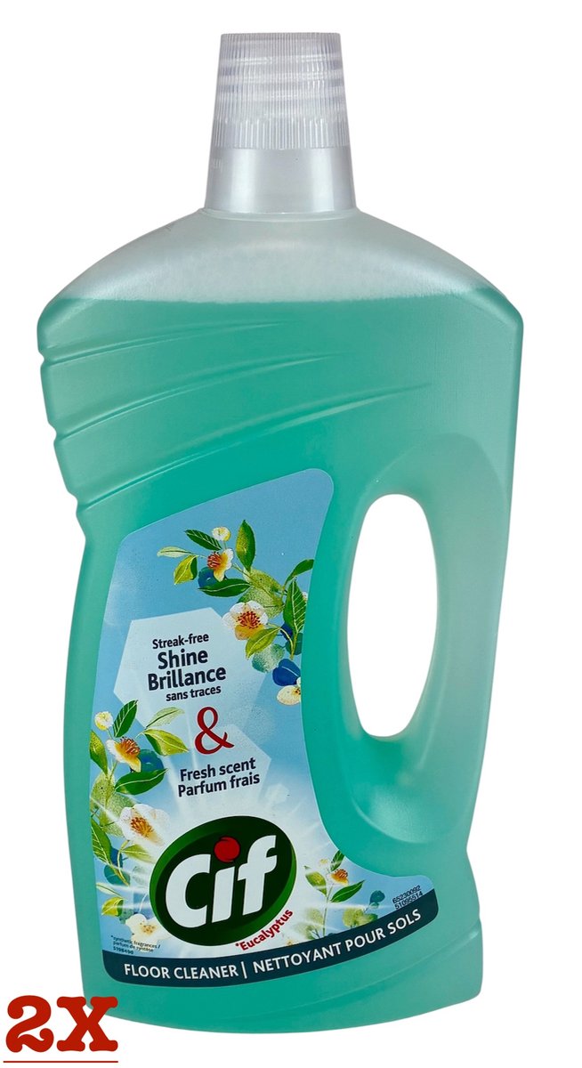 Cif Easy Clean Vloerreiniger Green 2 x 1L – Frisse & Grondige Reiniging