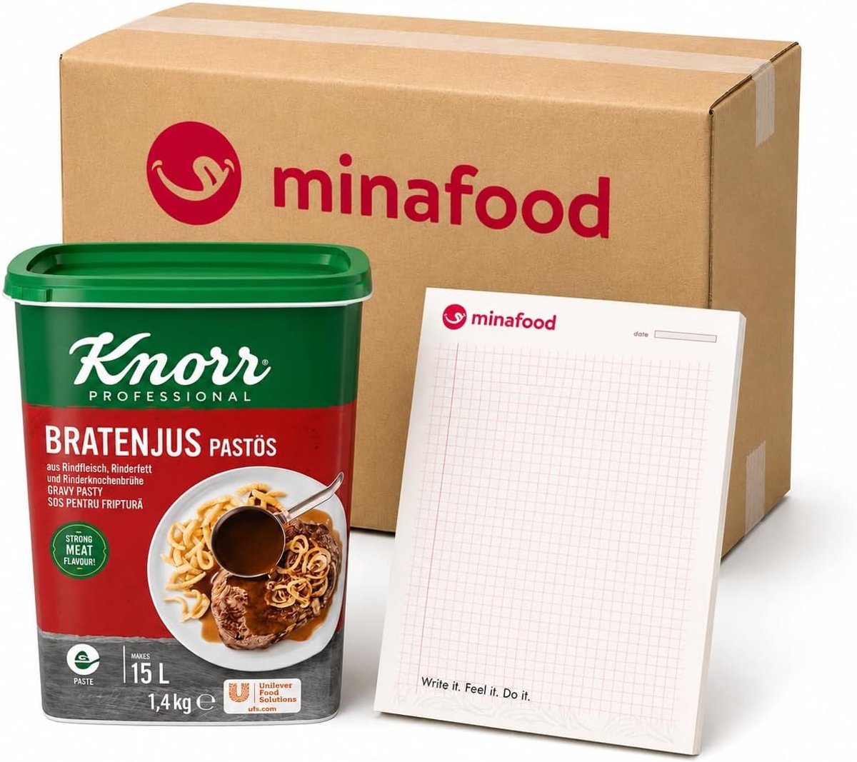 Bratenjus Pastös 1,4kg - Professionele kwaliteit - Intensief vleesaroma - Voor grootkeuken gebruik - ShopVlot