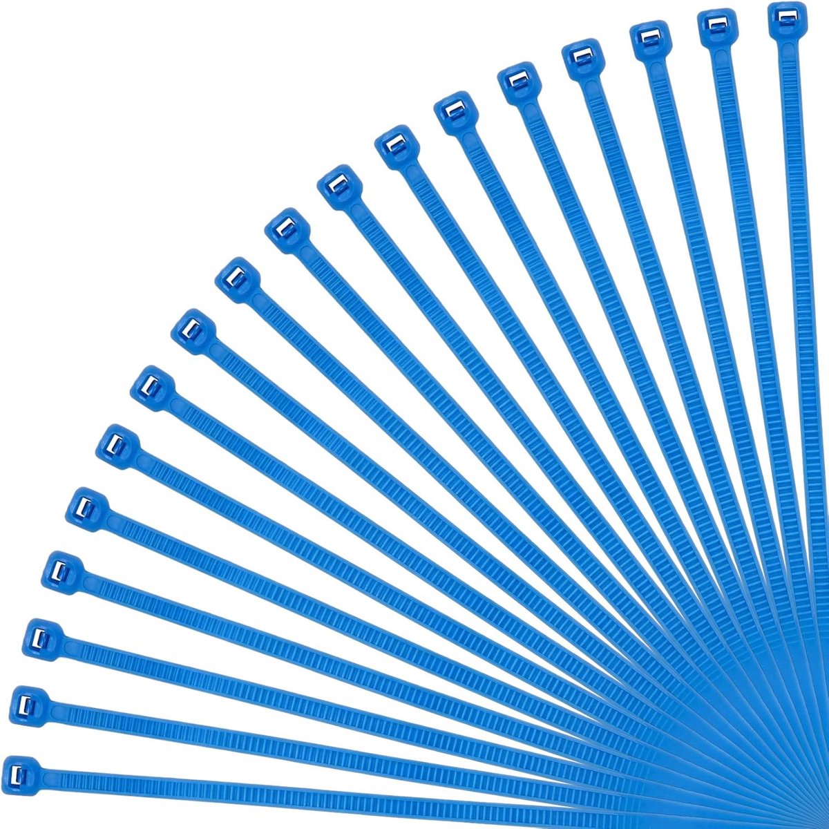 100 stuks gekleurde kabelbinders (blauw), 100 mm x 2,6 mm, kleurrijke kabelbinders, voor kabelbeheer, tuindecoratie - ShopVlot