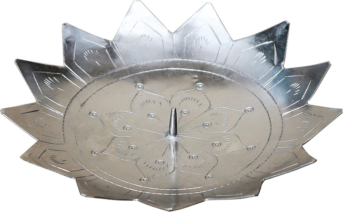 Kandelaar, zilver, Jaini, stervormig, 15 cm