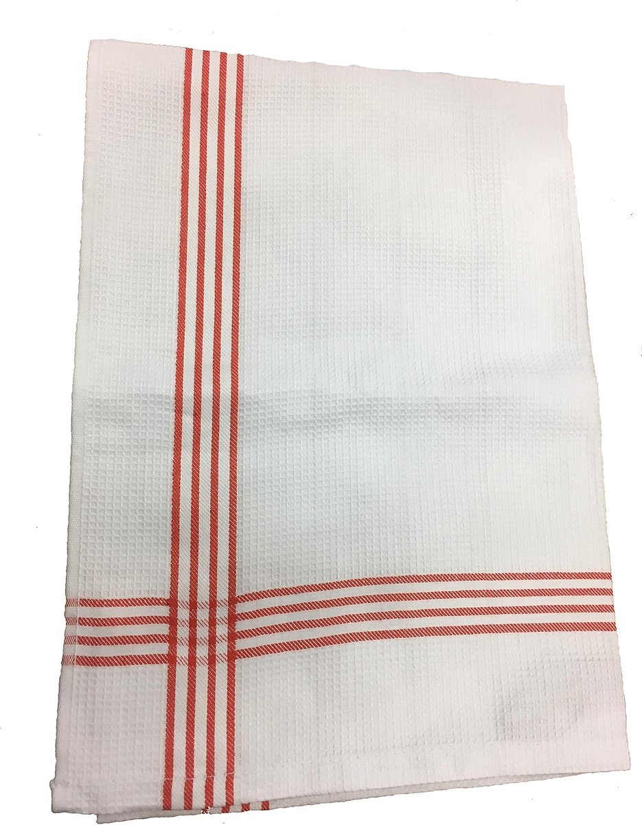 Theedoek van katoen, 50 x 70 cm, rood