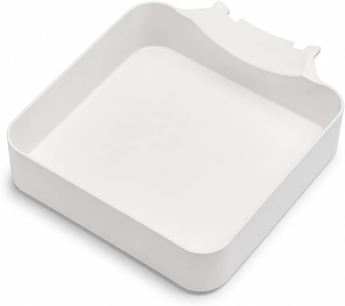 Wasmachine-afvoerbak voor serviceklep, 1 witte PP-schaal
