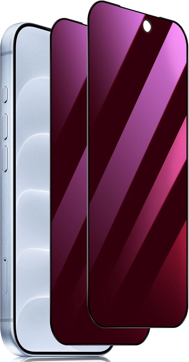 2 stuks Antispy Screen Protector voor iP18P Privacy, Guard 9H Filter Glas, Volledige Film gehard glas onbreekbaar, anti-verblinding