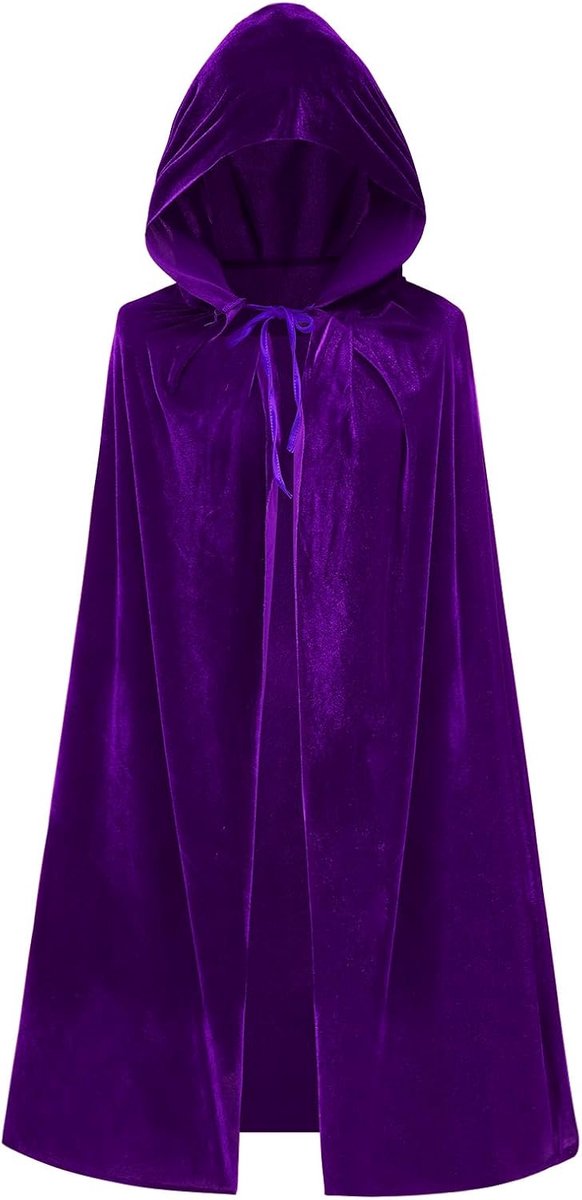 Kindercape met capuchon, fluwelen cape voor Halloween, Kerstmis, fancy cape voor kinderen