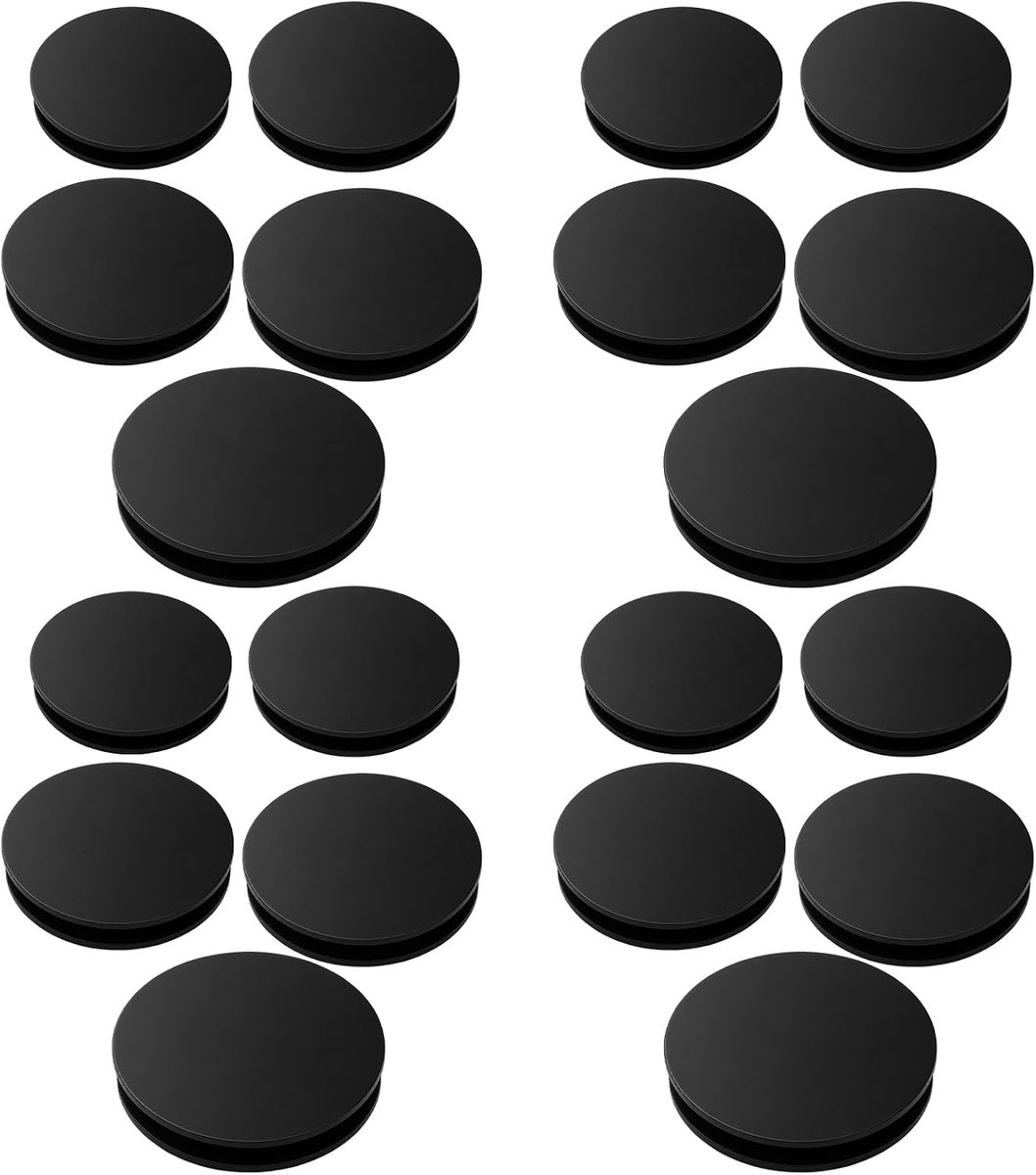 20 stuks rubberen spaarpot, rubberen sluitingen, zwart, 5 maten
