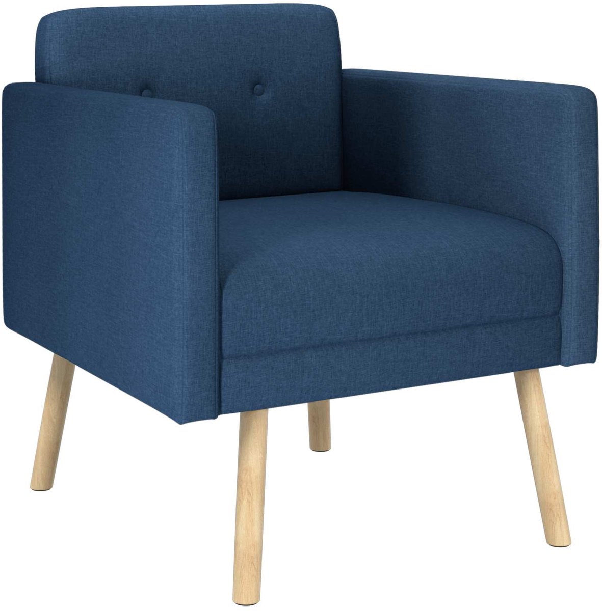 vidaXL Accentstoel - Blauw - Stof