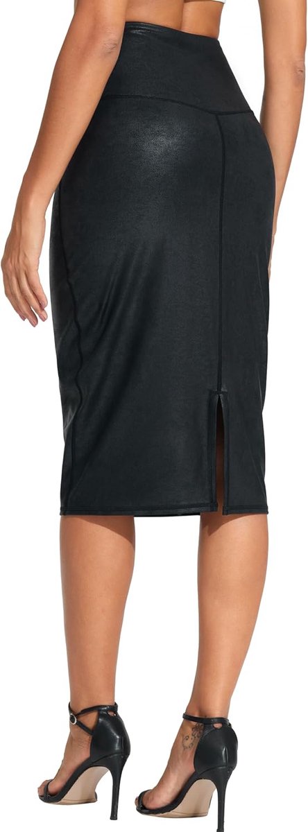 Potloodrok Midi Hoge Taille - Gespleten Achterkant - Flatterende Pasvorm - Perfect voor Werk Casual - ShopVlot