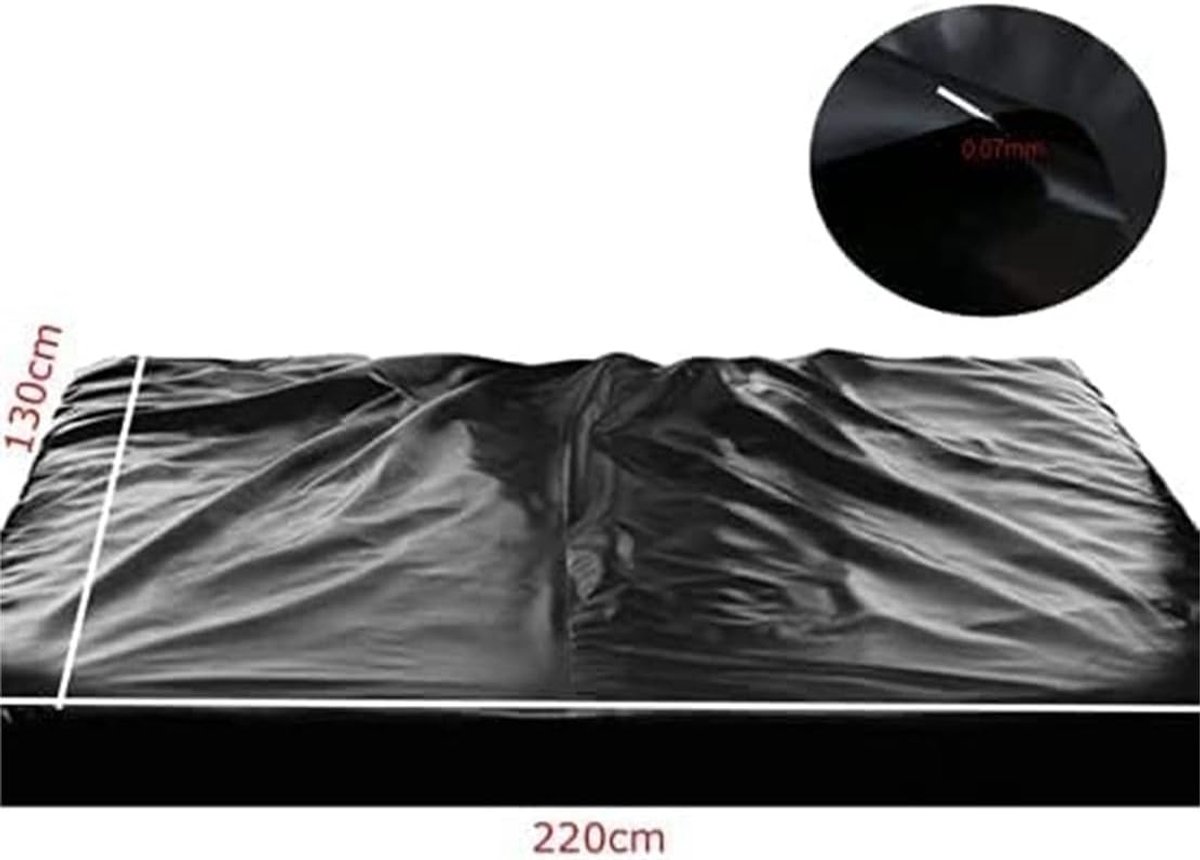 SnelShoppen - BDSM Sex PVC Bed Sheet 1.2m Waterproof Design Zwart, Duurzaam en Elegant, Perfect als Koppel Cadeau