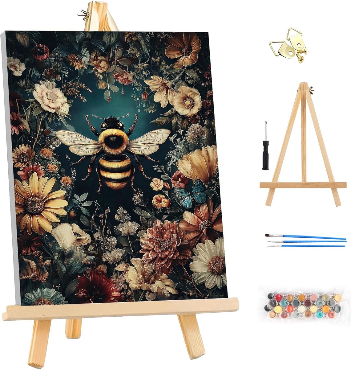 Paint by Numbers Kit 25x35cm - DIY Schilderen met Acrylverf - Inclusief Frame en Accessoires - Creatieve Wanddecoratie - ShopVlot