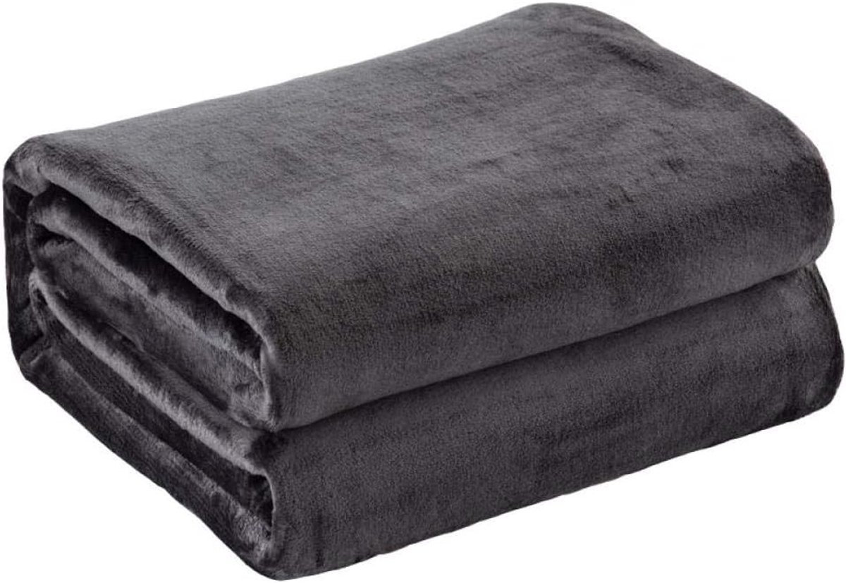 Fleece Dekens Zilvergrijs Reisformaat-Superzacht Fluffy Warm Effen Bed Gooit voor Sofa Microfiber Deken-geel_150x200 cm ongeveer 1.82 kg