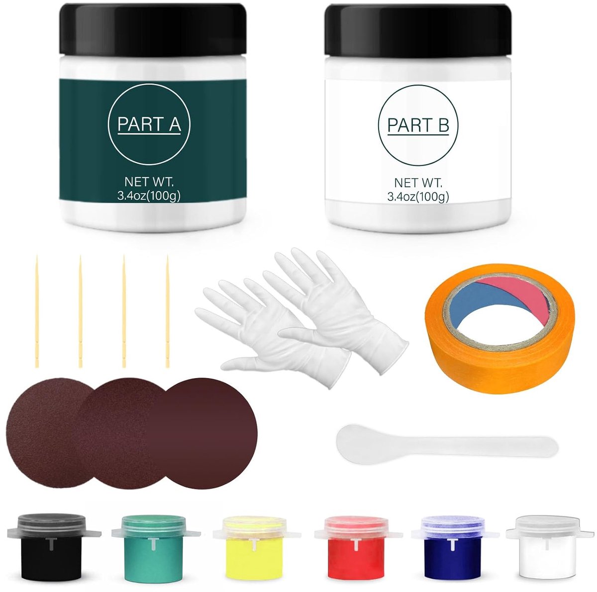 2 stuks gelcoat reparatie kit voor reparatie van glasvezel boten gelcoat reparatie kit voor het repareren van puin crack hole gelcoat reparatie kit