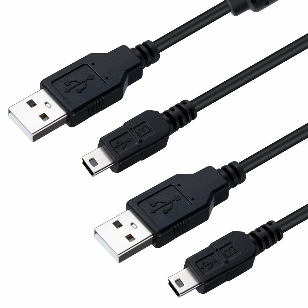 2 Stuks Ps3 Oplaadkabel 3 M, Type A Stekker Naar Mini-Usb-Oplaadkabel, Compatibel Met Sony Ps3/Ps3 Slim/Dualshock 3 Controller, Hero 3+, Digitale Camera, Dashcam, Mp3-Speler, Nuvi Gps