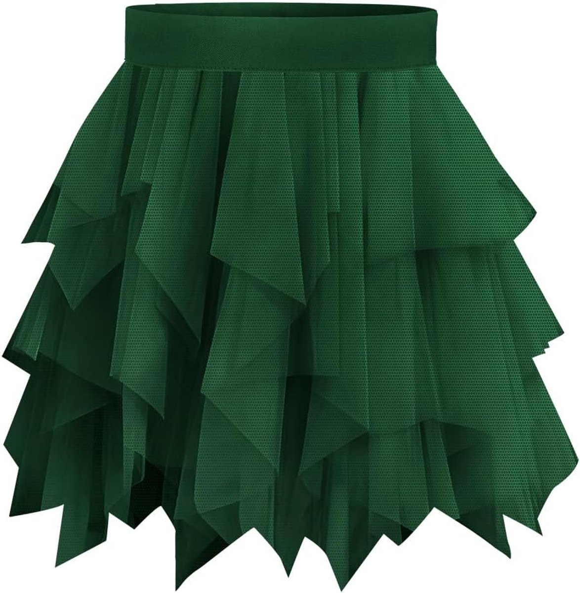 Tule rok, korte petticoat, meerlaags mesh, carnaval, ballet, tule rok, hoge taille, onregelmatig, A-lijn, midi-rok, zomerrok, 50 cm, vintage rok voor volwassenen, feest, afstudeerfeest