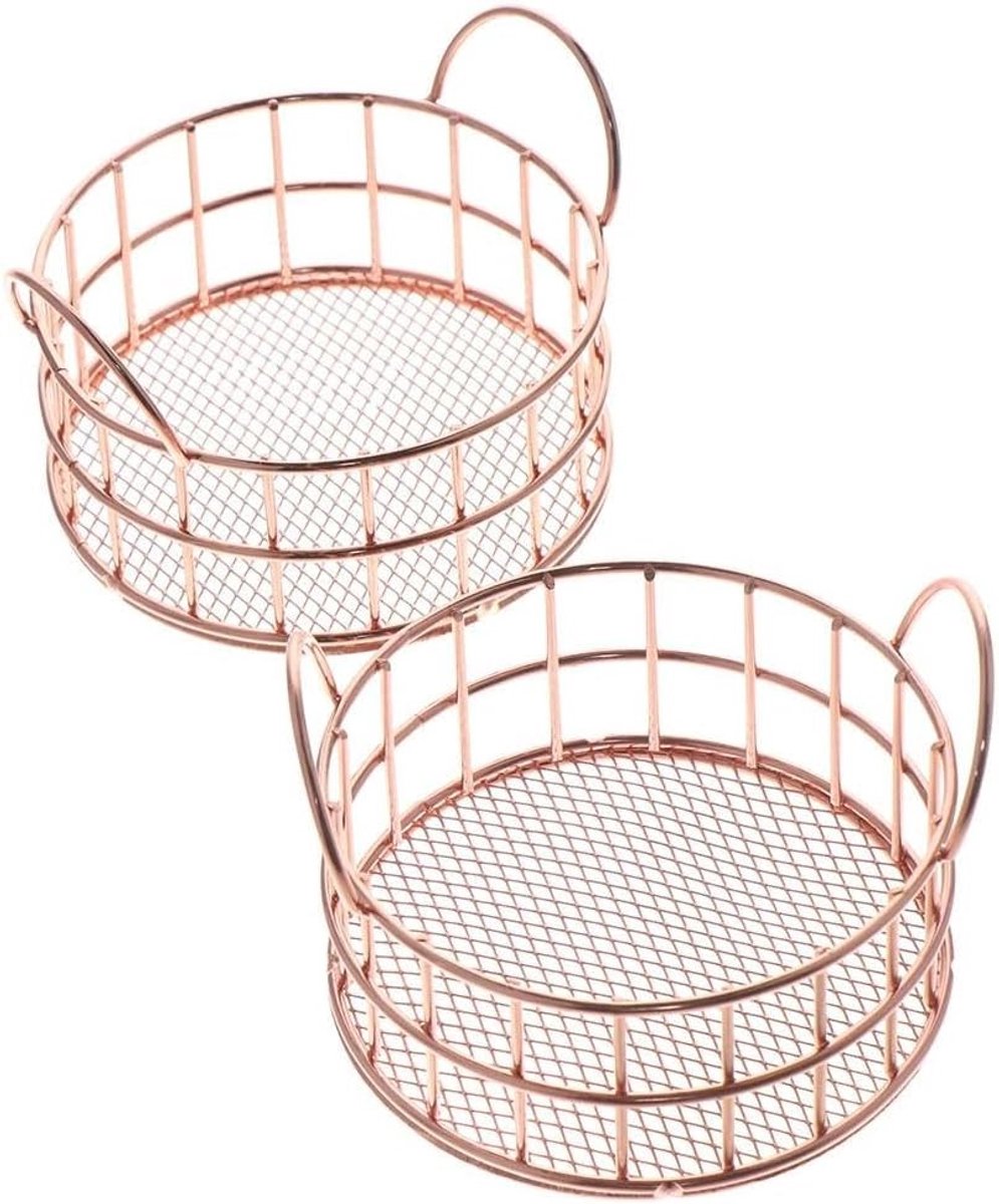 Stijlvolle Organiser voor Paperclips in Roségoud, Metalen Bureauaccessoire voor Efficiënte Ordening