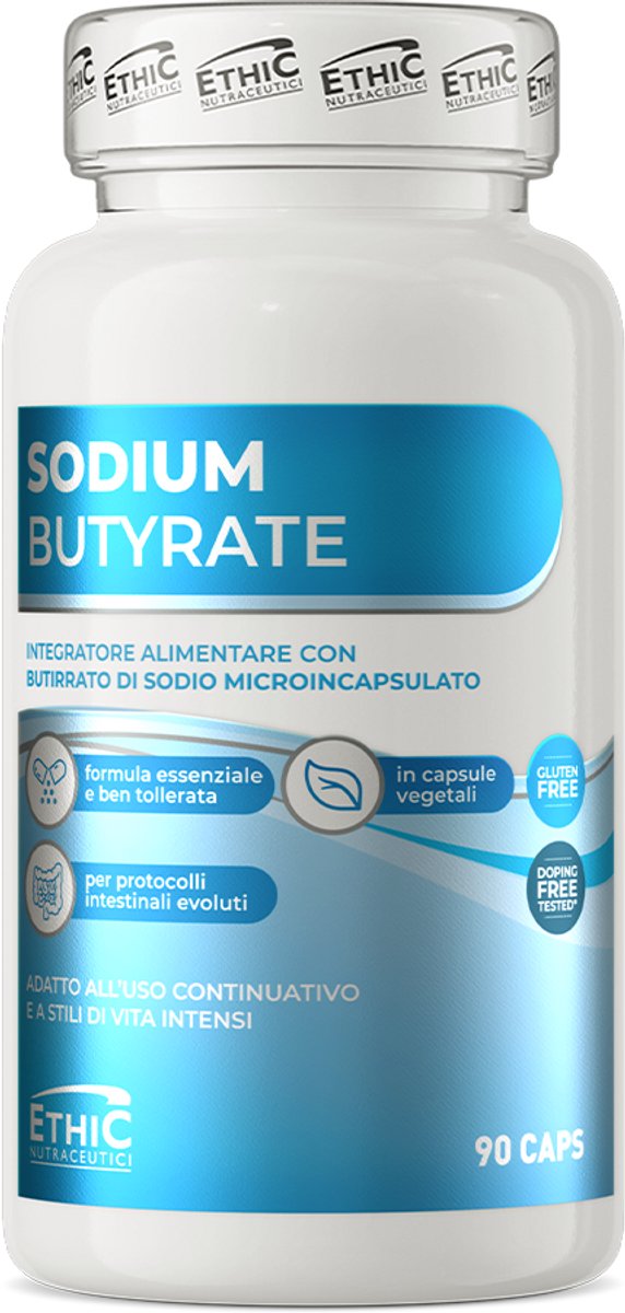 Ethic Nutraceutici Sodium Butyrate – Voedingssupplement – Natriumbutyraat – Vegan – 90 capsules