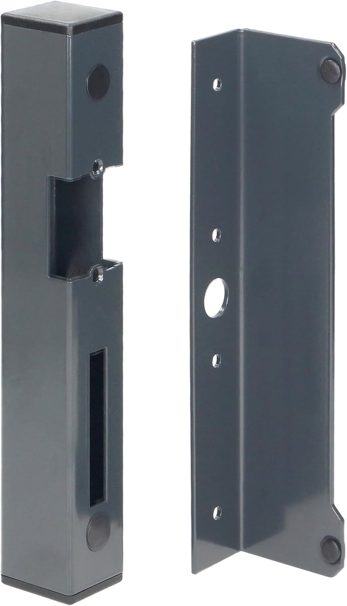 Cassette voor Elektrische Deuropener Universeel voor Rechts- en Linksdraaiende poorten Cassette voor Elektrisch Slot (Antraciet)