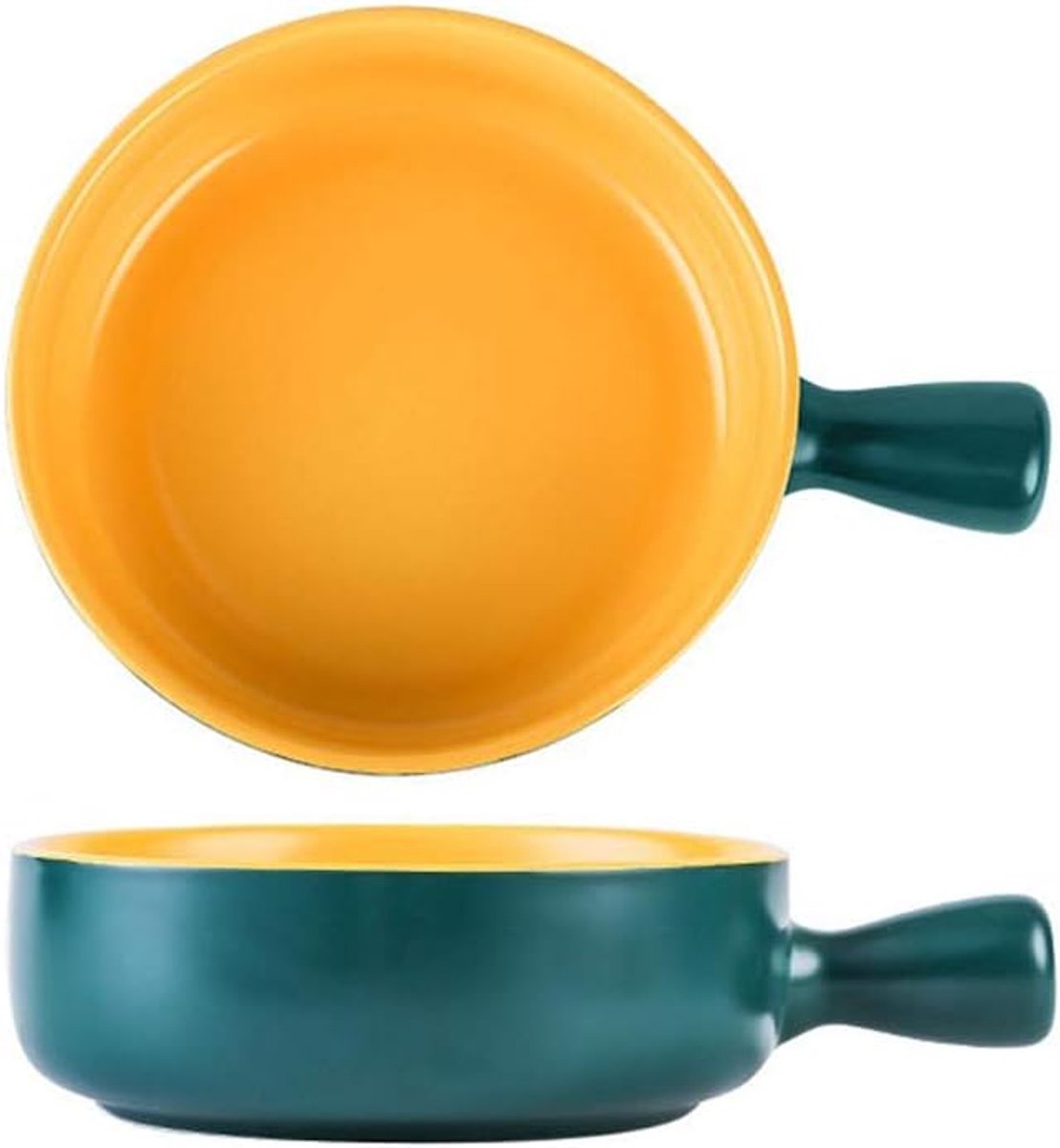 Gebakken Rijstkom Keramische Magnetron Oven Speciale Salade Bowl Bakken-Groen