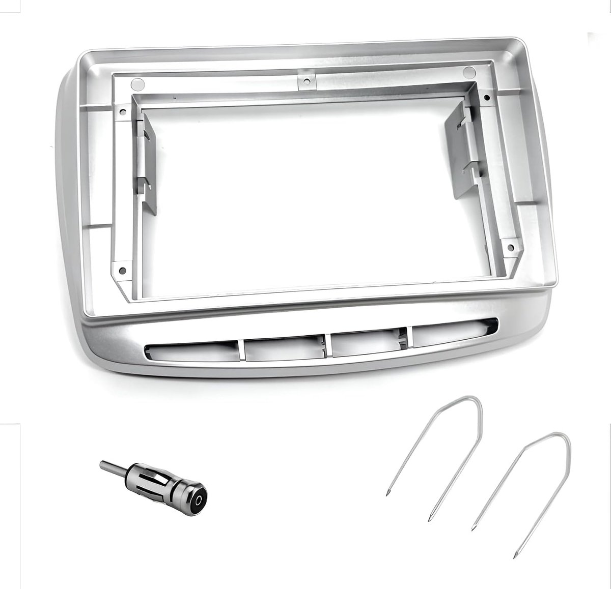 Autoradio Inbouwframe 2 DIN - Zilvergrijs - Compatibel met Lancia Delta vanaf 2009 - Eenvoudige installatie - ShopVlot