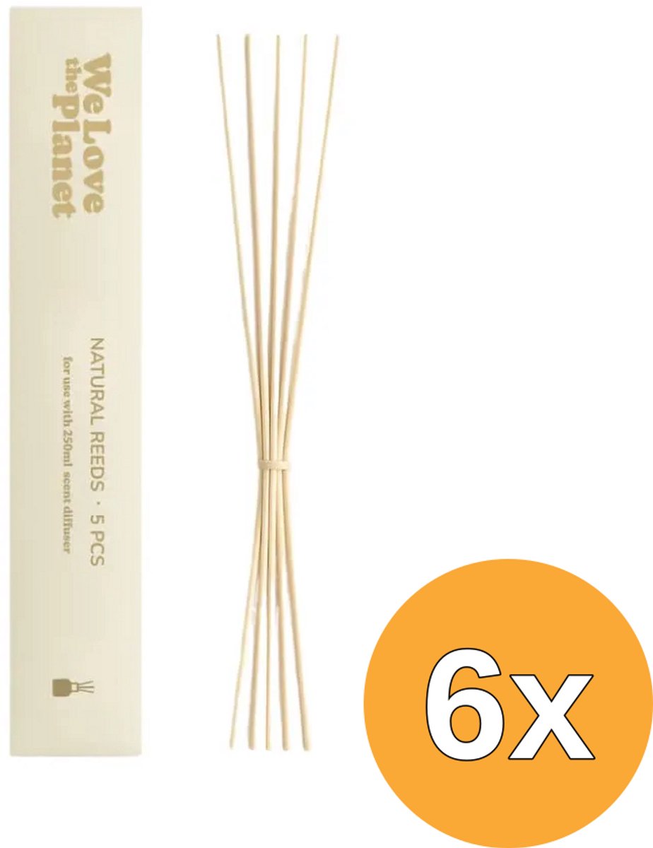 6x We Love The Planet Natural Reeds 5pcs (250 ml)